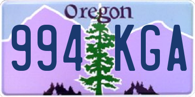 OR license plate 994KGA