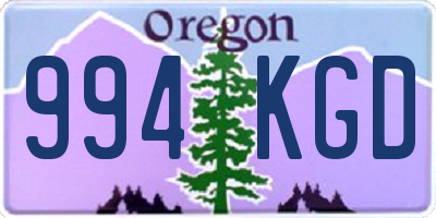 OR license plate 994KGD