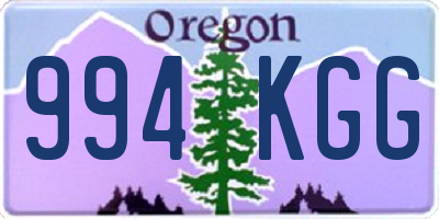 OR license plate 994KGG