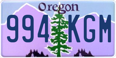 OR license plate 994KGM
