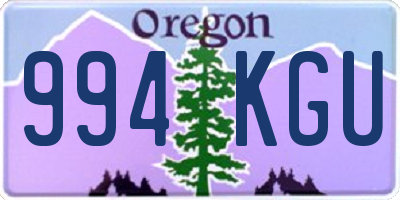 OR license plate 994KGU