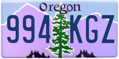 OR license plate 994KGZ