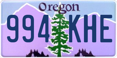 OR license plate 994KHE