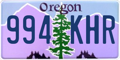 OR license plate 994KHR