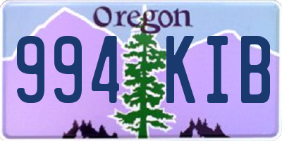 OR license plate 994KIB