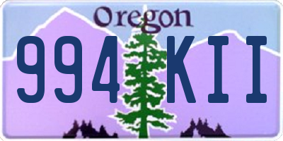 OR license plate 994KII
