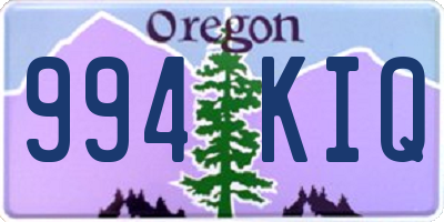 OR license plate 994KIQ
