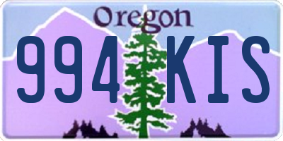 OR license plate 994KIS