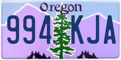 OR license plate 994KJA