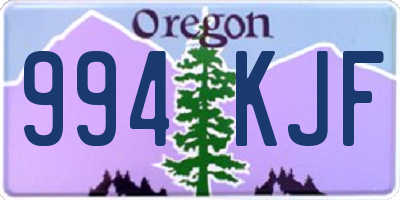 OR license plate 994KJF