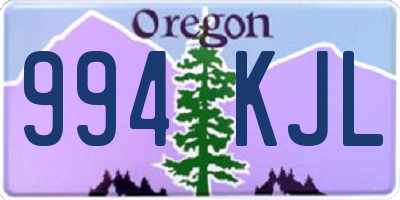 OR license plate 994KJL