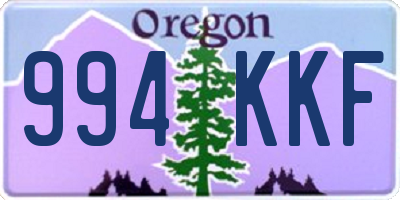 OR license plate 994KKF