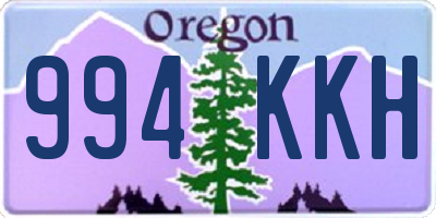 OR license plate 994KKH