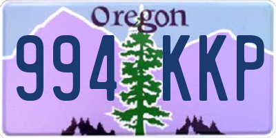 OR license plate 994KKP