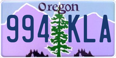 OR license plate 994KLA
