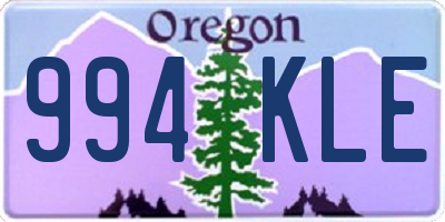 OR license plate 994KLE