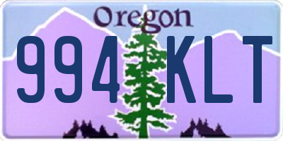 OR license plate 994KLT