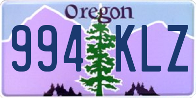 OR license plate 994KLZ
