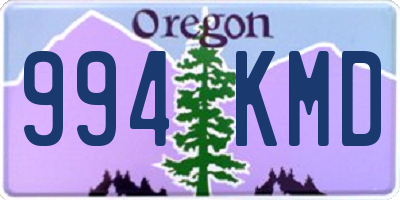 OR license plate 994KMD
