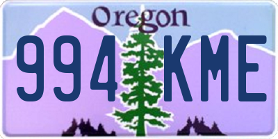 OR license plate 994KME