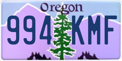 OR license plate 994KMF