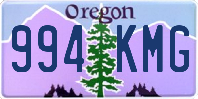 OR license plate 994KMG