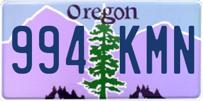 OR license plate 994KMN