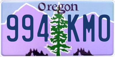 OR license plate 994KMO