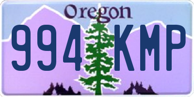 OR license plate 994KMP