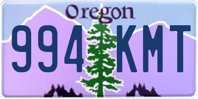 OR license plate 994KMT