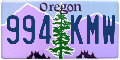 OR license plate 994KMW