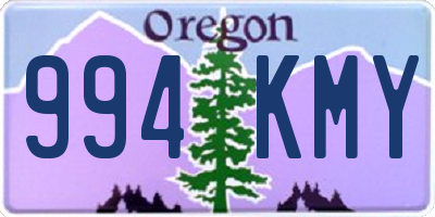 OR license plate 994KMY