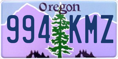 OR license plate 994KMZ