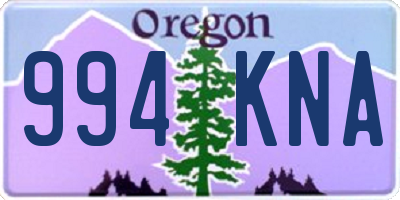 OR license plate 994KNA