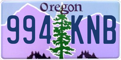 OR license plate 994KNB