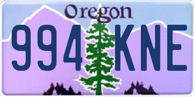 OR license plate 994KNE