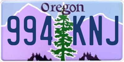 OR license plate 994KNJ