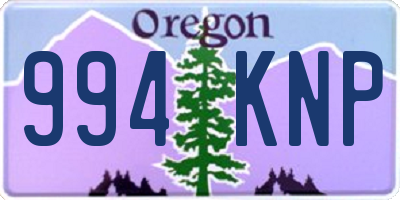OR license plate 994KNP