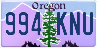 OR license plate 994KNU