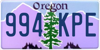 OR license plate 994KPE