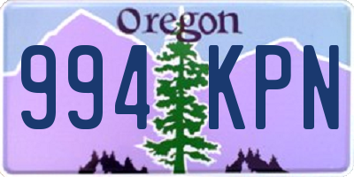 OR license plate 994KPN