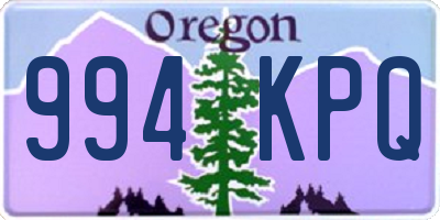 OR license plate 994KPQ