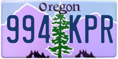 OR license plate 994KPR