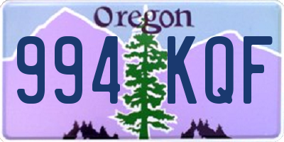 OR license plate 994KQF