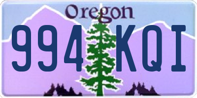 OR license plate 994KQI