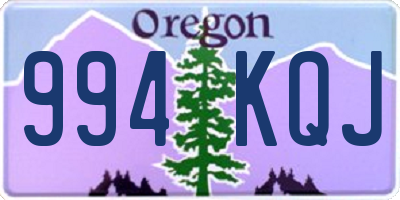 OR license plate 994KQJ