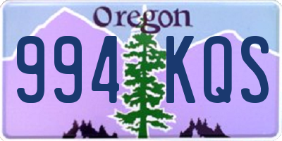 OR license plate 994KQS