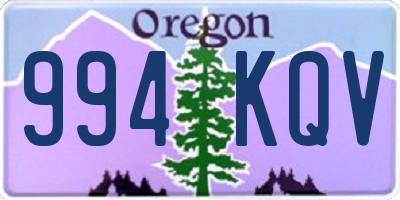 OR license plate 994KQV