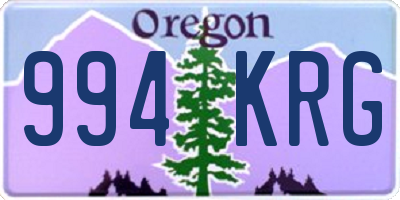 OR license plate 994KRG