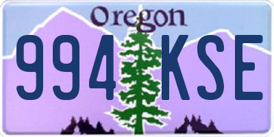 OR license plate 994KSE